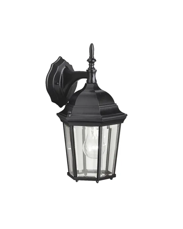 Madison One Light Outdoor Wall Mount in Black