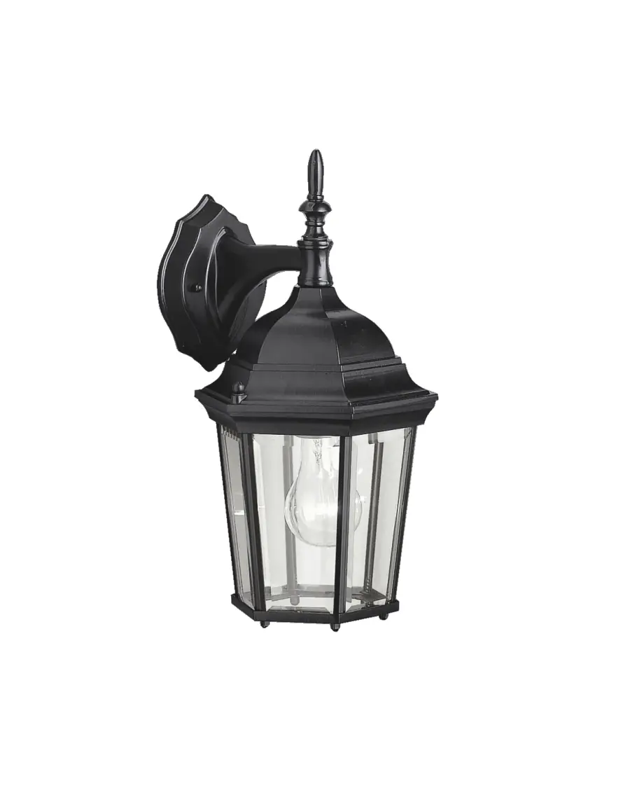 Madison One Light Outdoor Wall Mount in Black