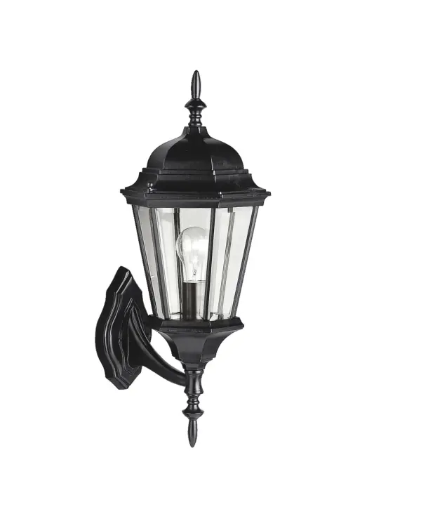 Madison One Light Outdoor Wall Mount in Black