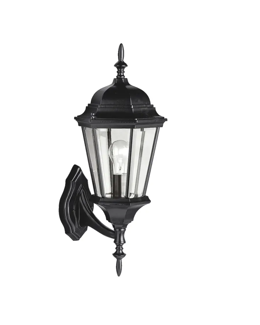 Madison One Light Outdoor Wall Mount in Black