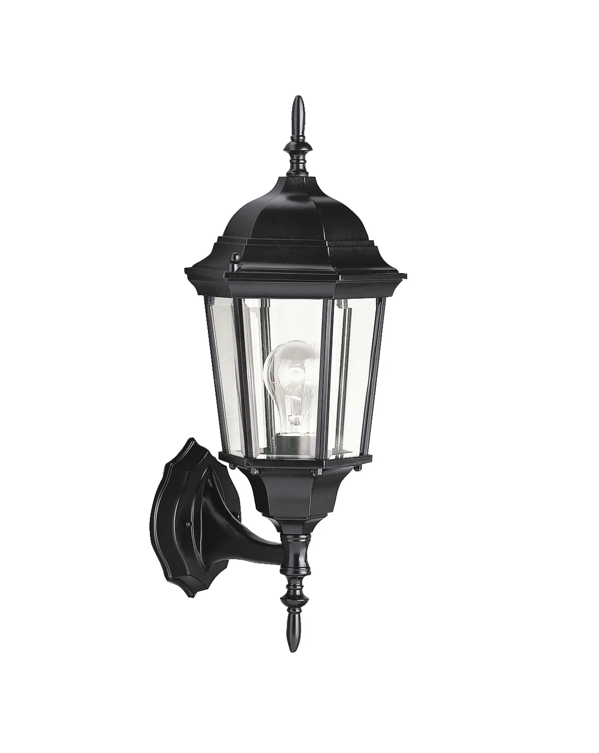 Madison One Light Outdoor Wall Mount in Black