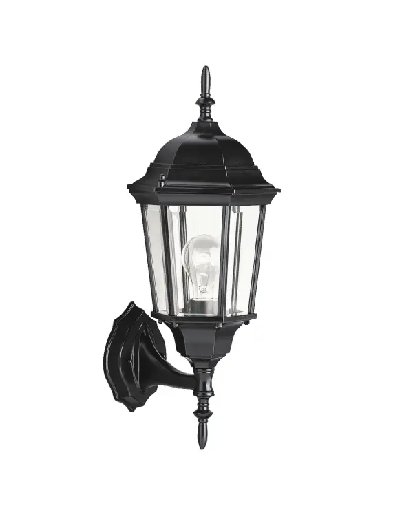 Madison One Light Outdoor Wall Mount in Black