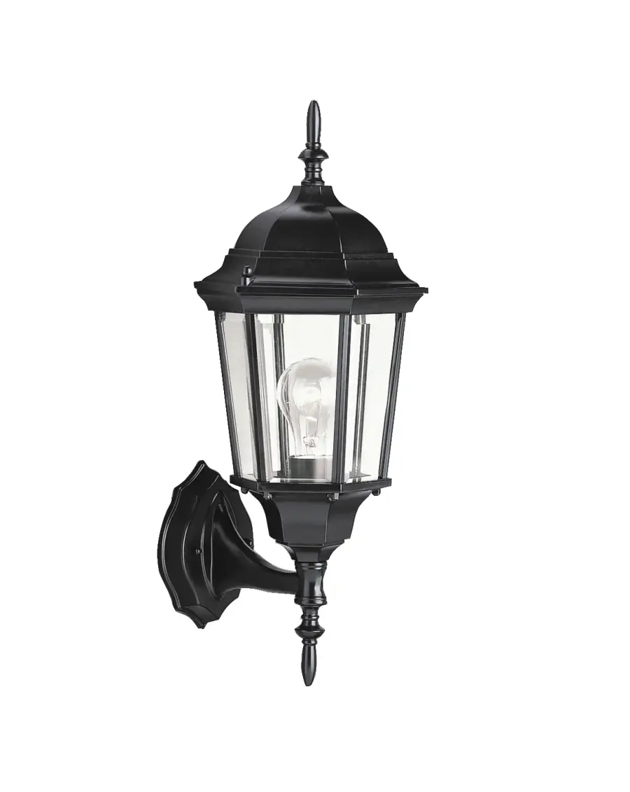 Madison One Light Outdoor Wall Mount in Black