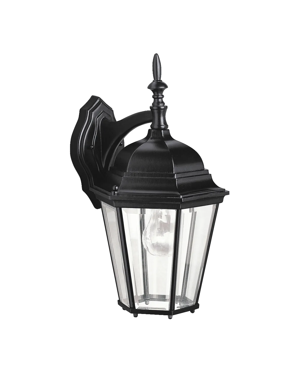 Madison One Light Outdoor Wall Mount in Black