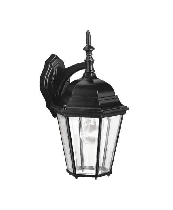 Madison One Light Outdoor Wall Mount in Black