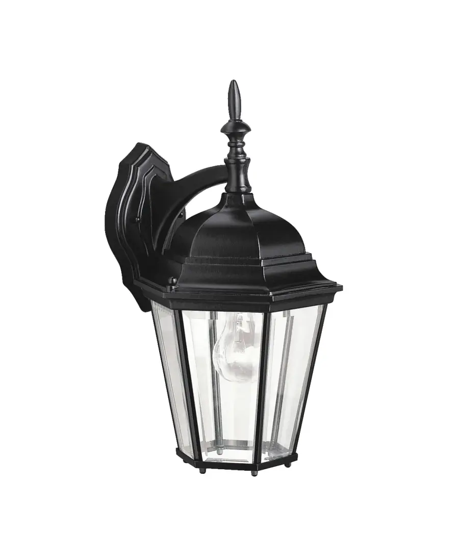 Madison One Light Outdoor Wall Mount in Black