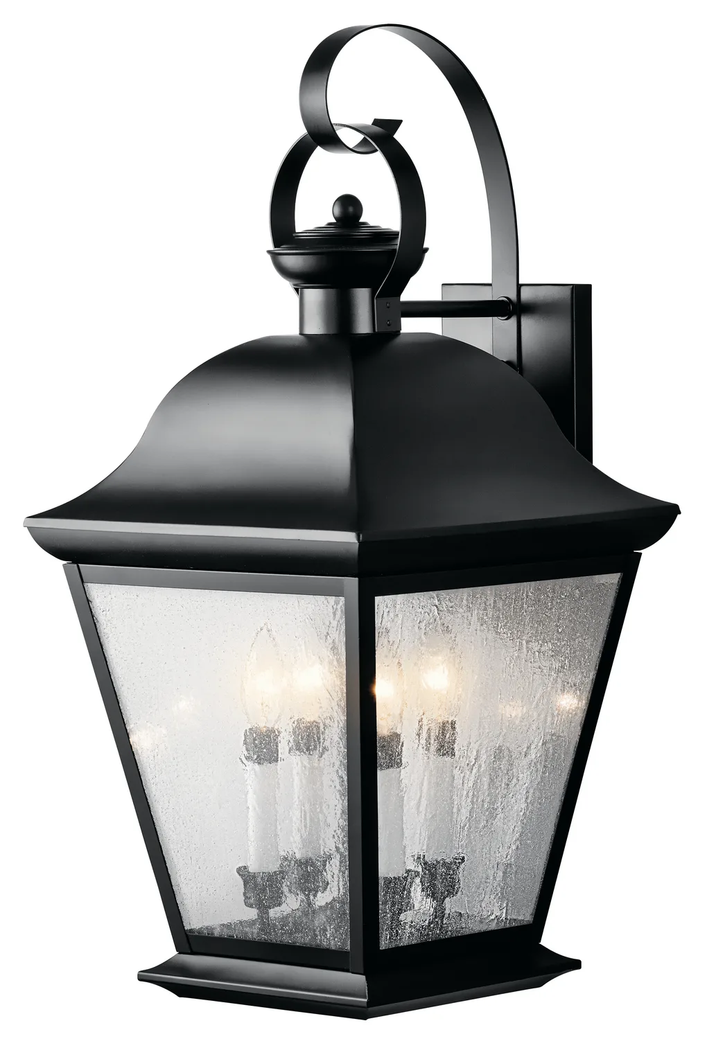 Mount Vernon 4-Light Outdoor Wall Lantern in Black