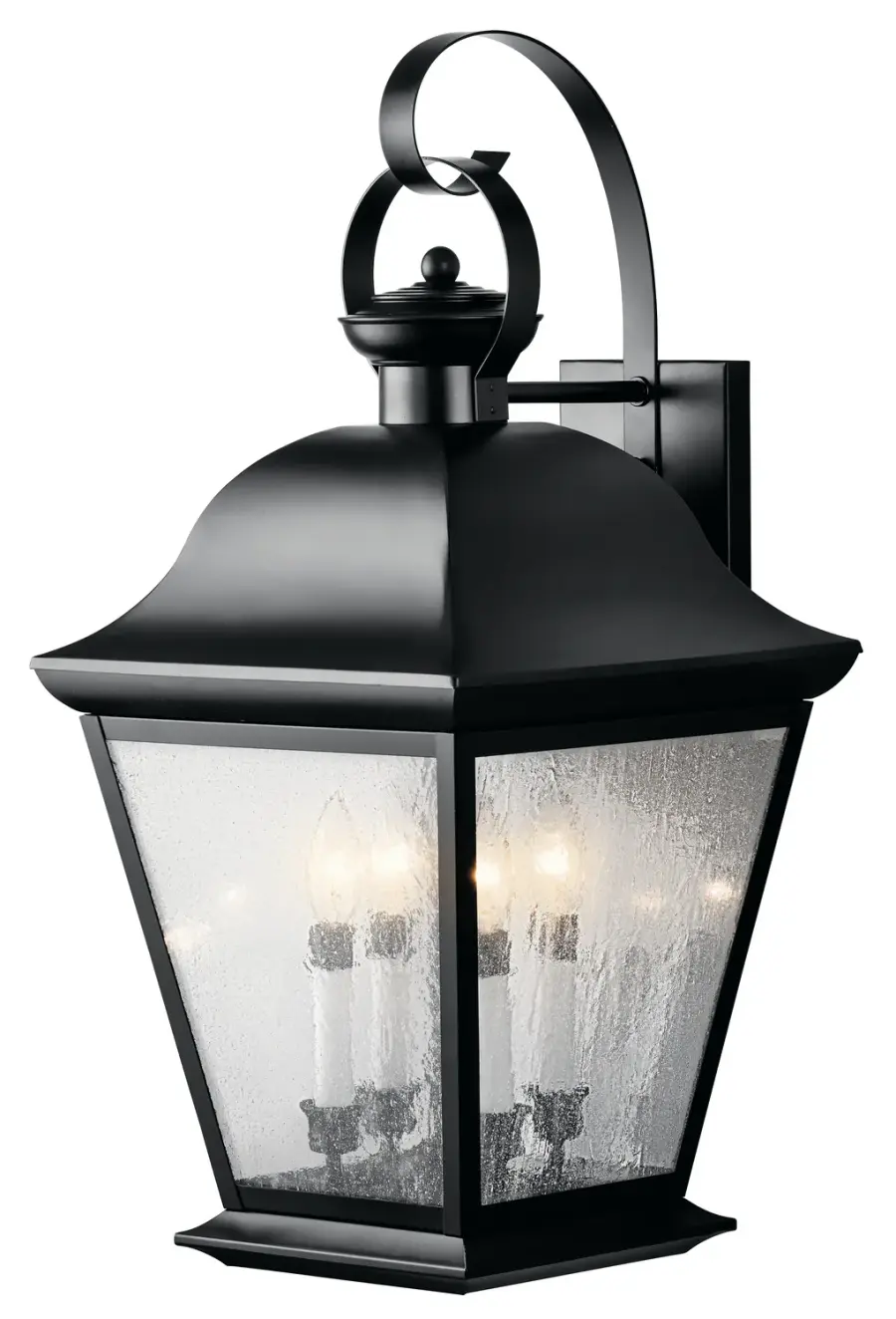 Mount Vernon 4-Light Outdoor Wall Lantern in Black