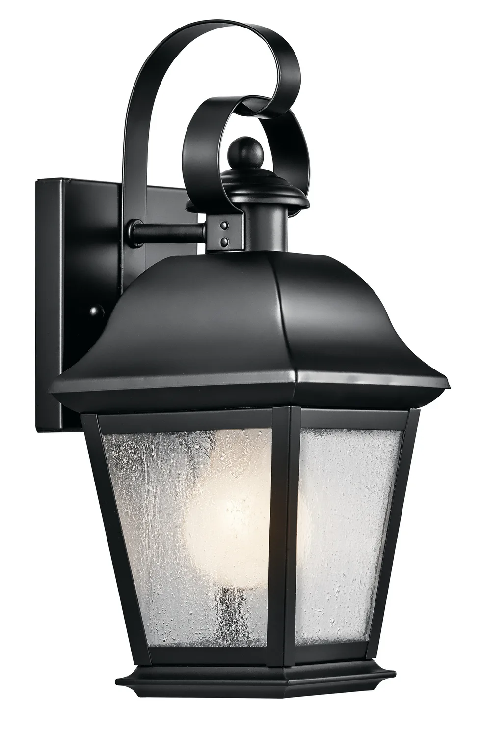 Mount Vernon One Light Outdoor Wall Mount in Black