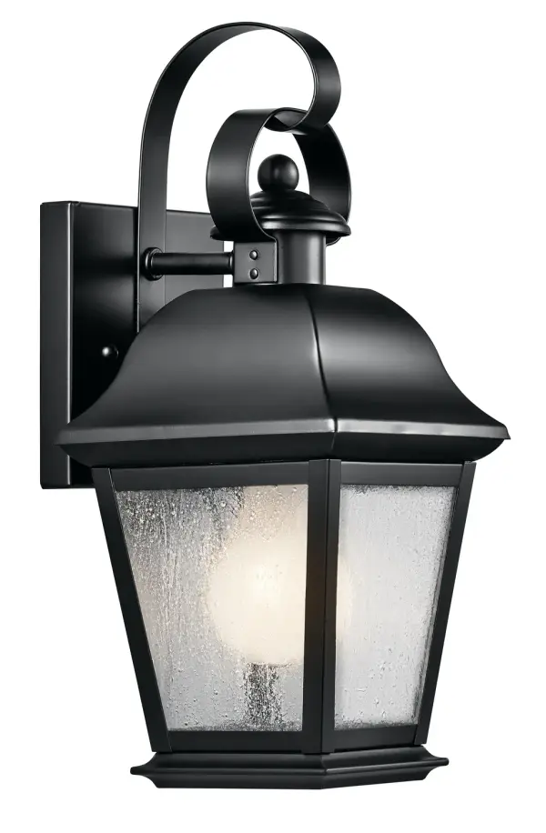Mount Vernon One Light Outdoor Wall Mount in Black