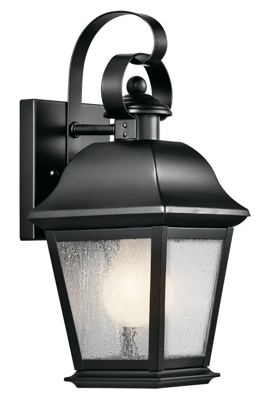 Mount Vernon One Light Outdoor Wall Mount in Black