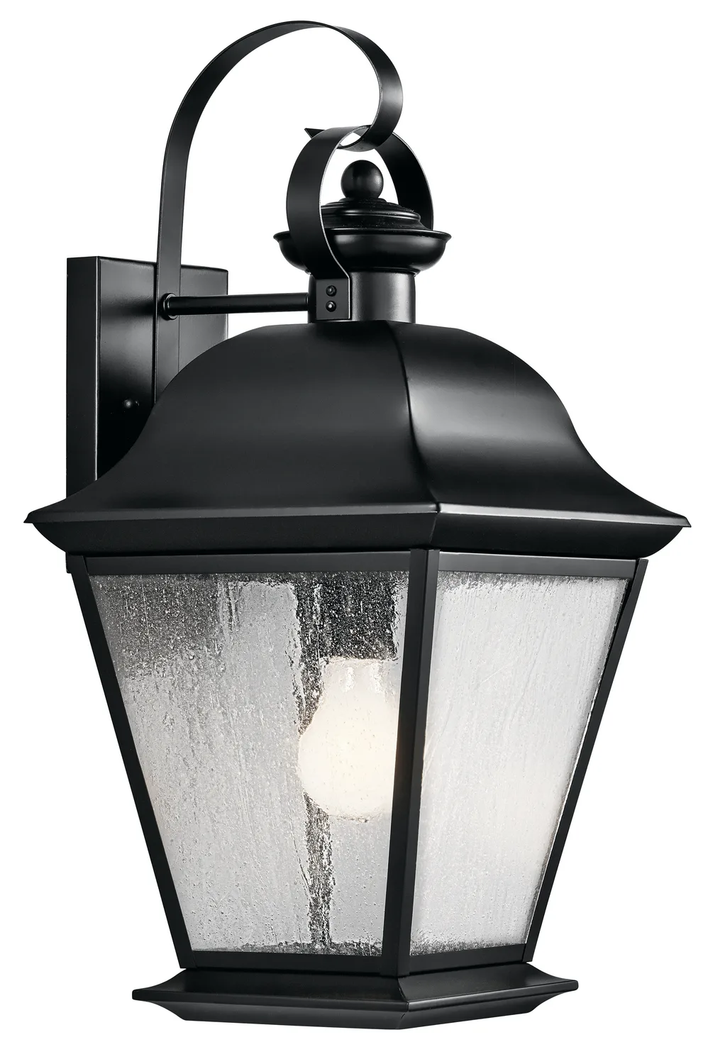 Mount Vernon One Light Outdoor Wall Mount in Black