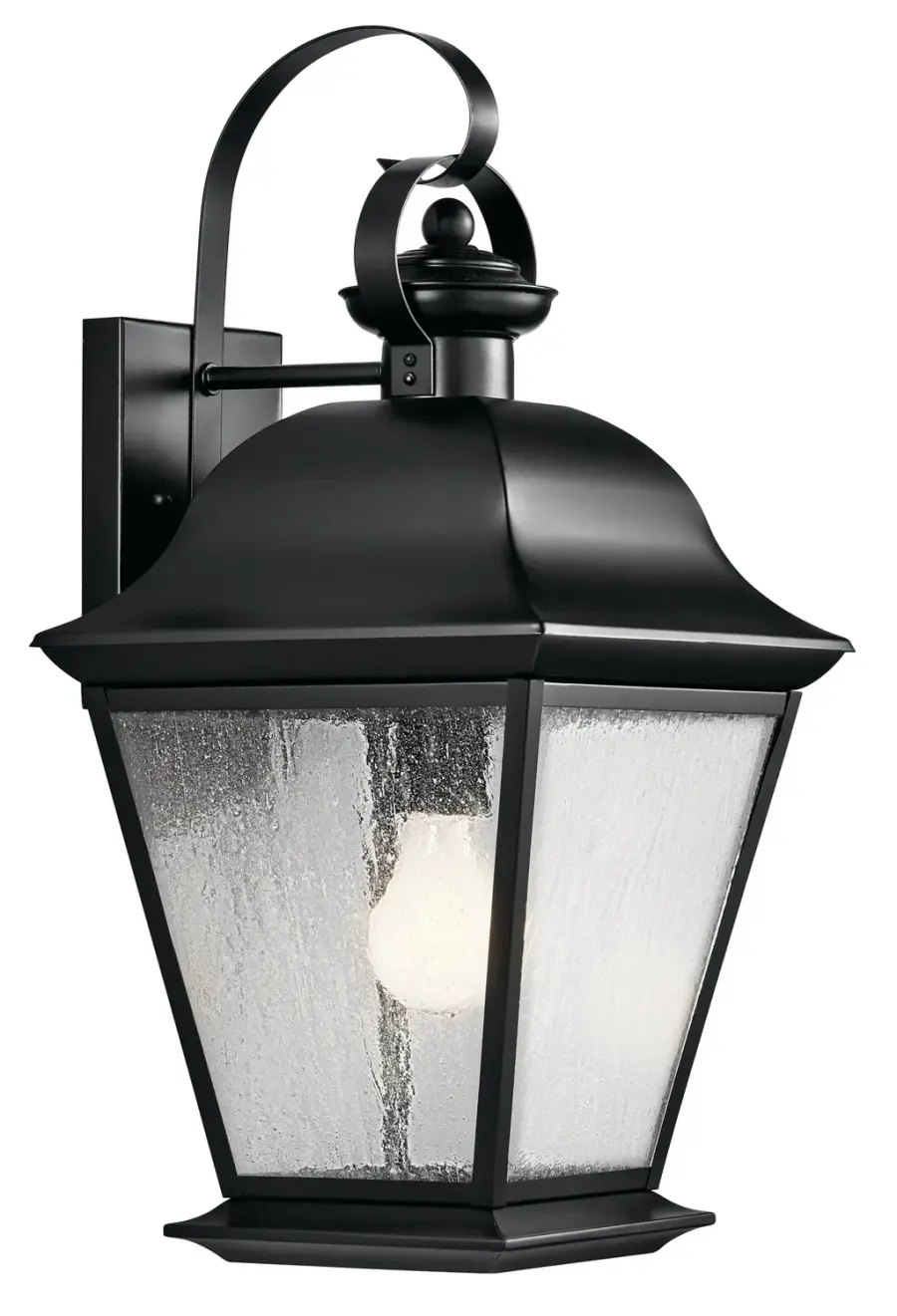 Mount Vernon One Light Outdoor Wall Mount in Black