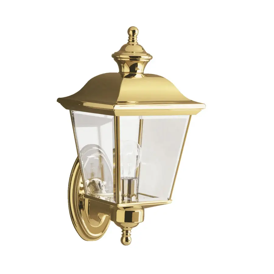 Classic Brass Outdoor Sconce with Timeless Coastal Charm - Image 1