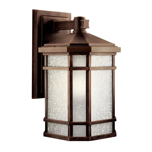 The Cameron Outdoor Wall Light combines traditional design with modern functionality. Its Prairie Rock finish and satin etched linen glass create warm, welcoming illumination for any outdoor space. Wet-rated and dimmable for versatility.