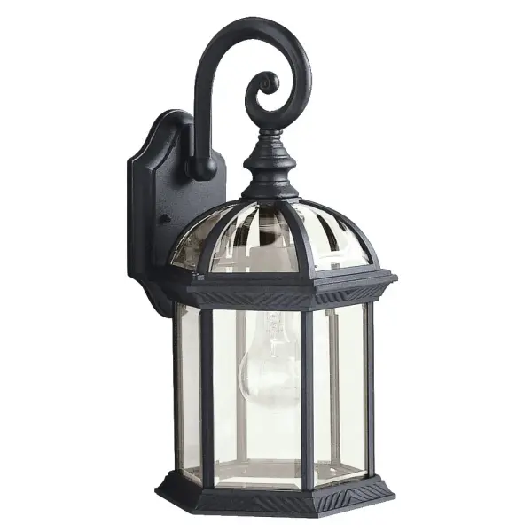 The Barrie outdoor wall light combines traditional styling with practical wet-rated durability. Its clear beveled glass and compact 15.5-inch profile make it ideal for entryways and porches requiring reliable illumination.