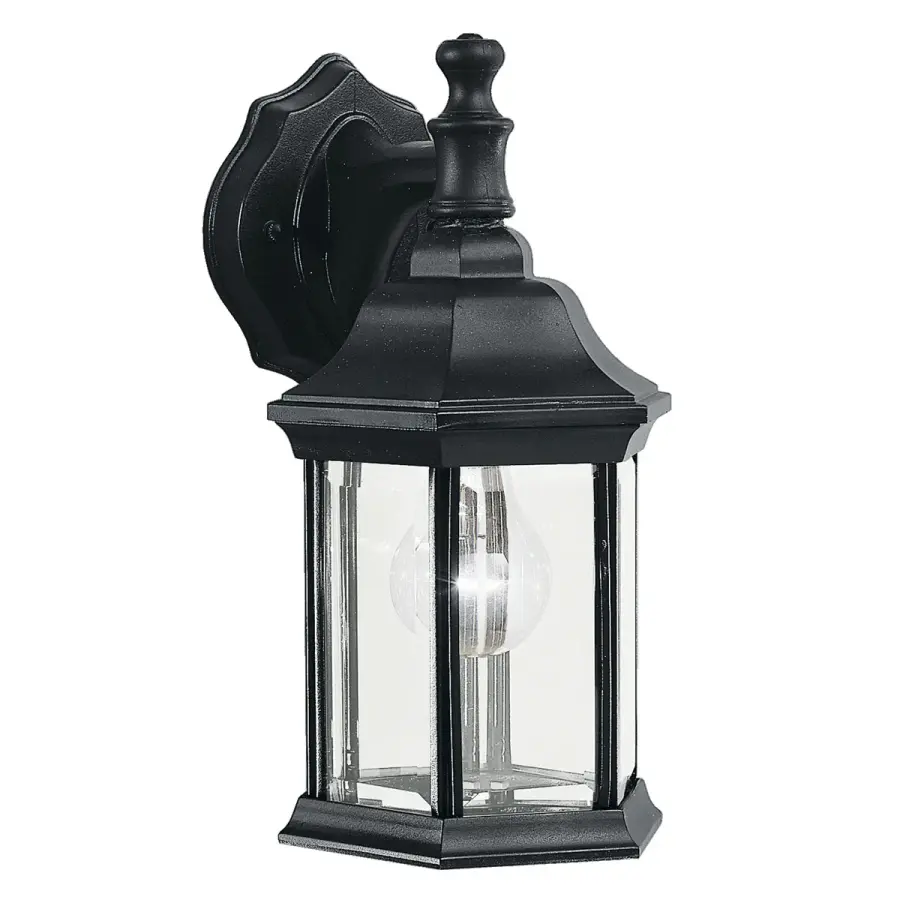 Classic Outdoor Wall Light with Timeless Beveled Glass Design - Image 1