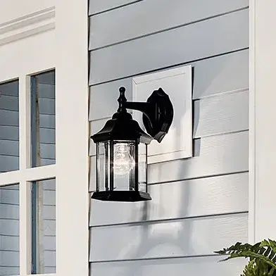 Classic Outdoor Wall Light with Timeless Beveled Glass Design - Image 3