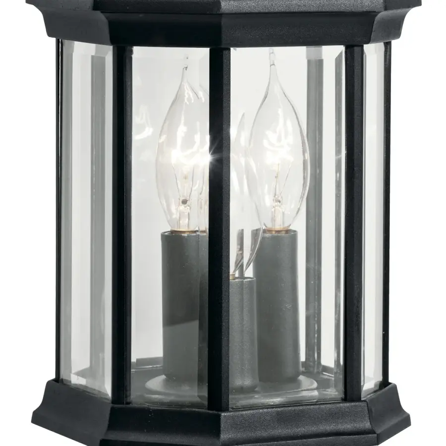 Classic Outdoor Wall Light with Timeless Beveled Glass Design - Image 2