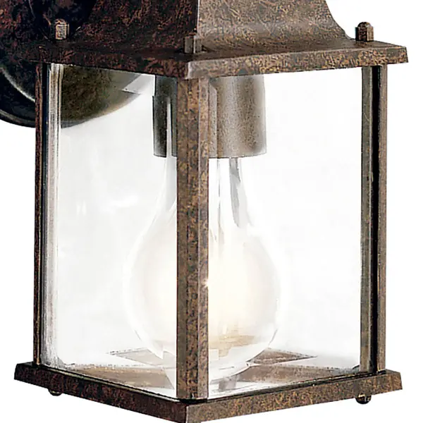 The Barrie outdoor wall light combines traditional styling with practical wet-rated durability. Its compact 8.5" height and clear beveled glass make it ideal for entryways and porches requiring reliable outdoor illumination. - alternate view