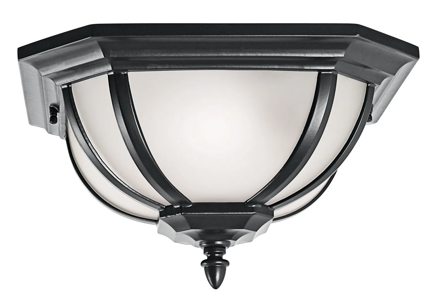 Salisbury Two Light Outdoor Ceiling Mount in Black