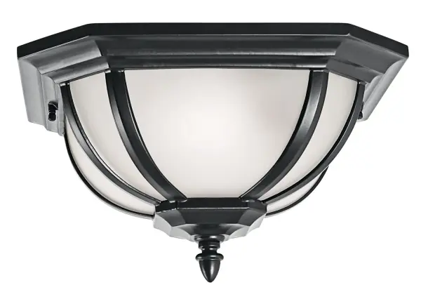Salisbury Two Light Outdoor Ceiling Mount in Black