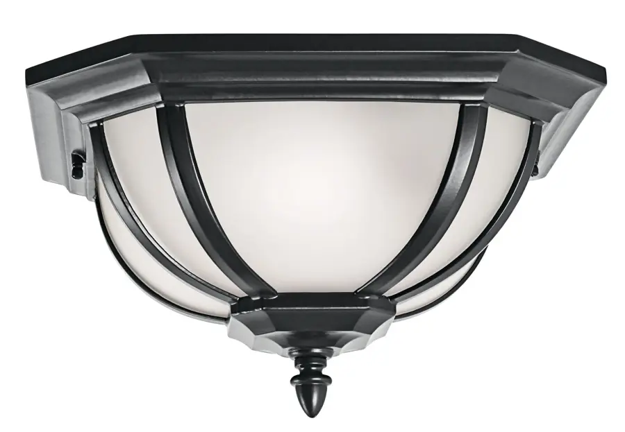 Salisbury Two Light Outdoor Ceiling Mount in Black