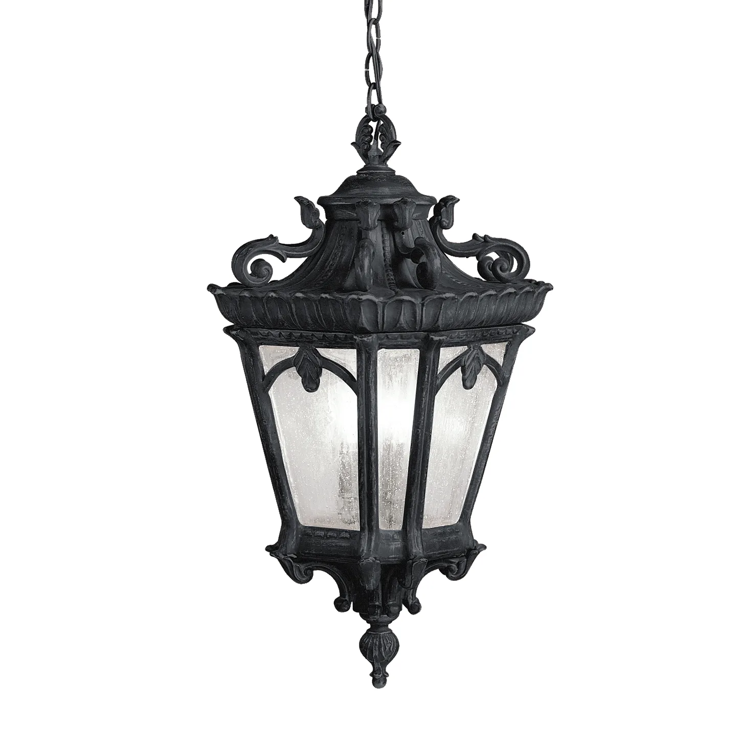 Tournai 3-Light Outdoor Pendant in Textured Black