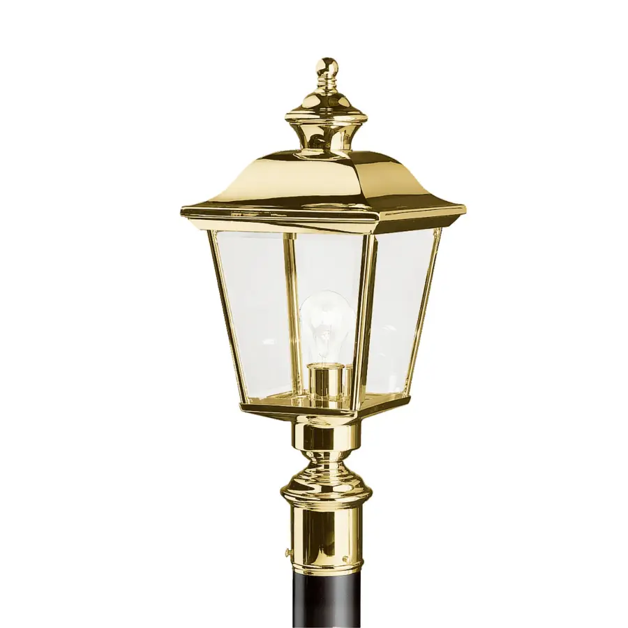 Classic Brass Post Light with Coastal Elegance