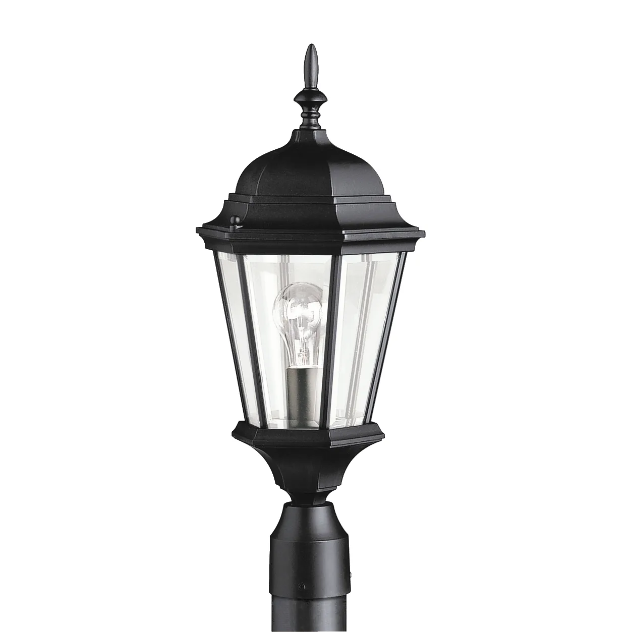 Madison One Light Outdoor Post Mount in Black