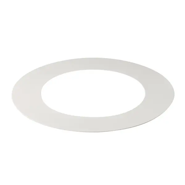 This aluminum goof ring solves oversized ceiling cutout problems for 6-inch Direct-to-Ceiling recessed fixtures. The white finish blends seamlessly with most ceilings, and the lightweight steel construction installs easily.