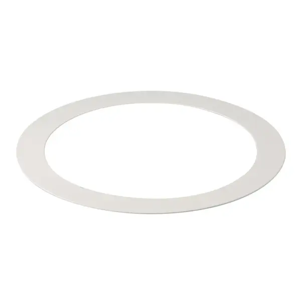 A practical solution for covering oversized ceiling cutouts when installing 6-inch Direct-to-Ceiling downlights. The white aluminum ring provides a clean, professional finish while simplifying installation.