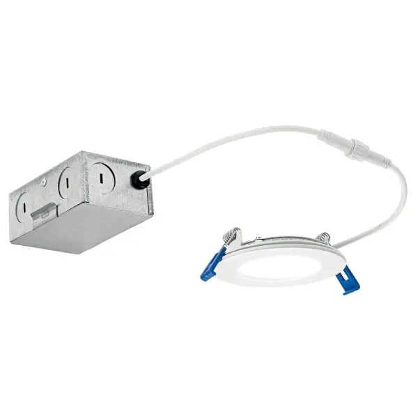 This energy-efficient direct-to-ceiling LED downlight delivers 500 lumens of warm 3000K light in an ultra-slim 2-inch profile. Wet-rated for versatile indoor and outdoor use, it's dimmable and perfect for modern minimalist designs.