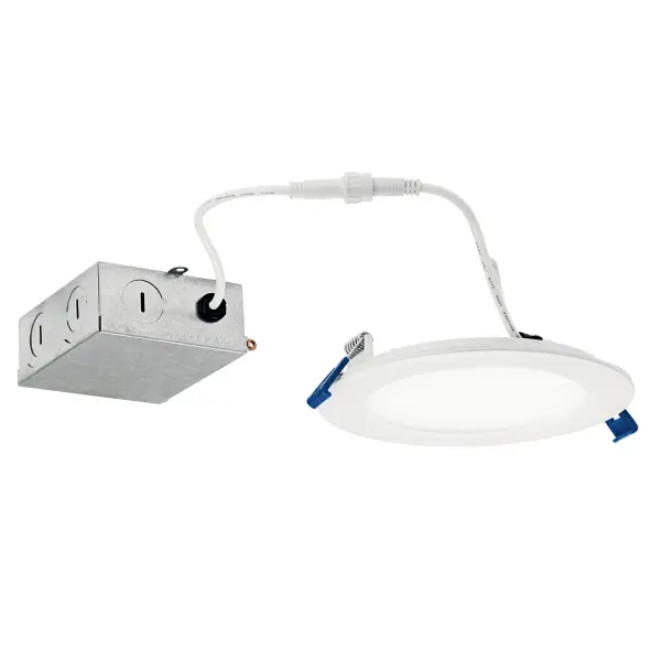This energy-efficient recessed downlight delivers 810 lumens of warm 2700K light in a sleek 2-inch profile. Wet-rated for versatile installation, dimmable functionality, and integrated LED technology make it ideal for contemporary homes.