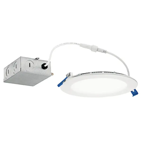 This 6-inch slim profile LED downlight delivers 900 lumens of warm 2700K light with exceptional energy efficiency. Wet-rated for versatile indoor and outdoor use, it's dimmable and perfect for contemporary spaces.