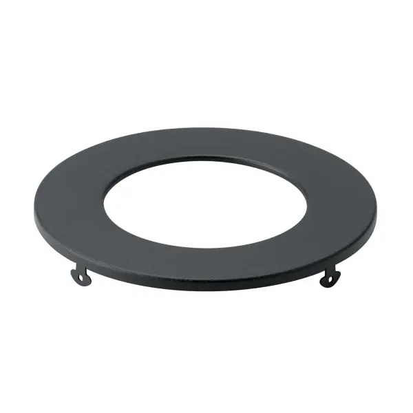 This direct-to-ceiling trim accessory provides a polished finishing touch for recessed or flush-mount lighting fixtures. The textured black finish offers versatile style compatibility across modern interiors.