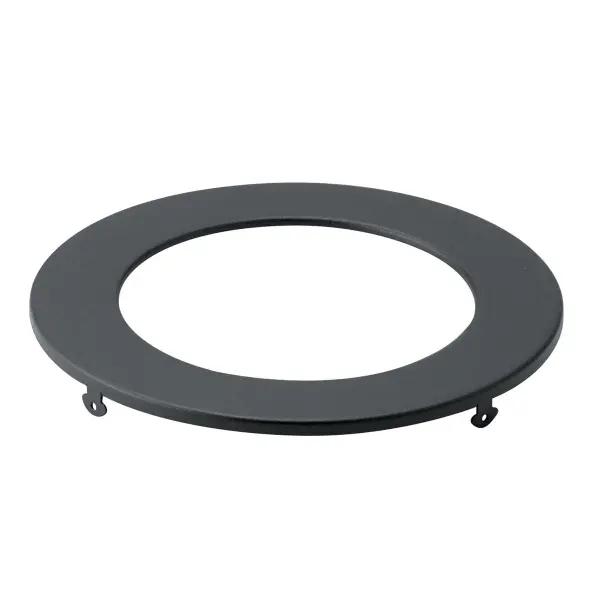This direct-to-ceiling trim accessory provides a polished finishing touch for recessed or flush-mount lighting fixtures. The textured black finish offers versatile style compatibility across modern interiors.