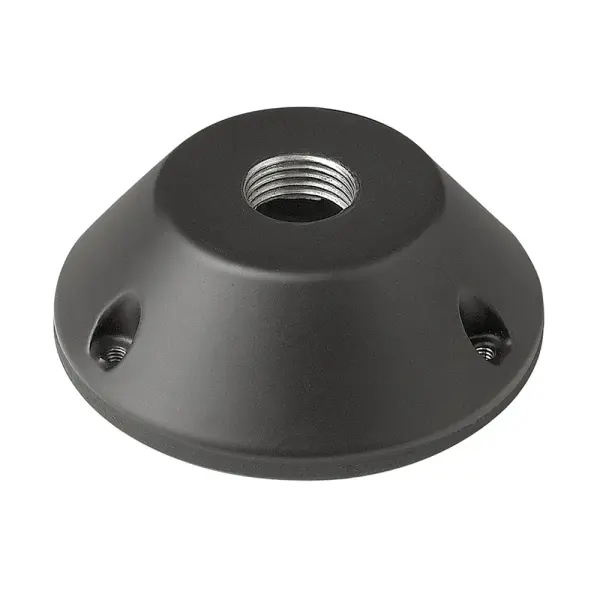 A compact, durable aluminum mounting bracket designed to securely attach Hinkley spotlights or floodlights to exterior walls. The satin black finish provides a sleek, modern look while the lightweight construction ensures easy installation.