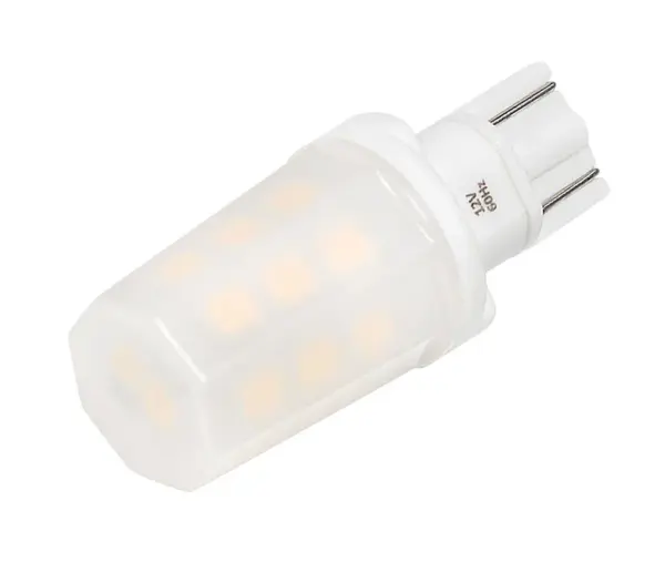 Energy-efficient LED bulb designed for low-voltage landscape and specialty lighting applications. Delivers 150 lumens with dimmable capability in a compact T5 wedge base format.