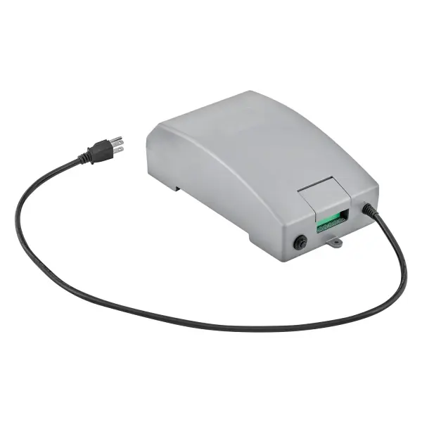 A durable wet-rated transformer designed for outdoor landscape lighting systems. Compact composite housing withstands weather exposure while providing reliable 120V power distribution for low-voltage lighting.