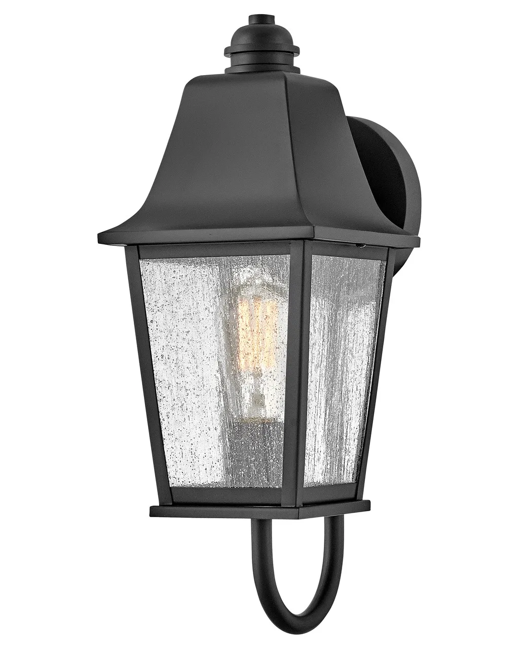 Kingston LED Outdoor Wall Lantern in Black
