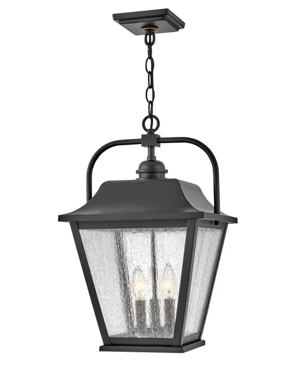 Kingston LED Hanging Lantern in Black