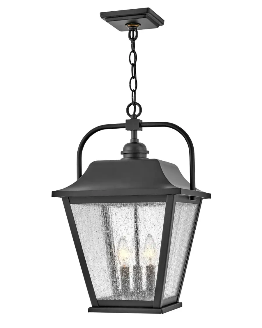 Kingston LED Hanging Lantern in Black