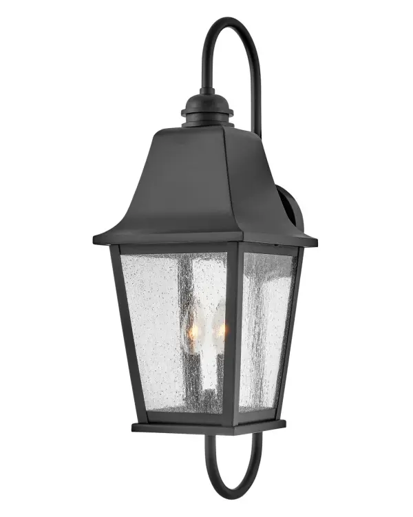 Kingston combines timeless lantern design with durable aluminum construction and energy-efficient LED technology. The oversized sweeping roof and clear seedy glass create visual interest while the removable hood simplifies maintenance.