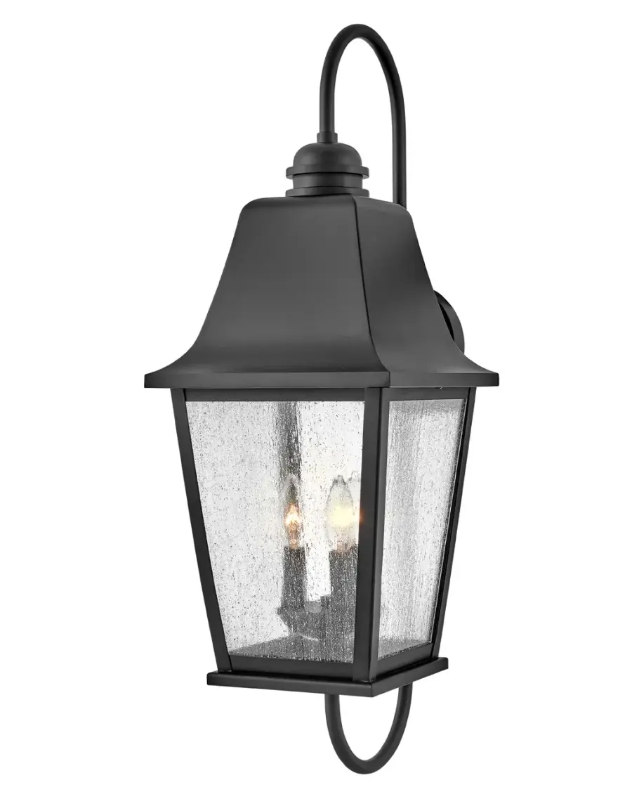 Kingston LED Outdoor Wall Lantern in Black