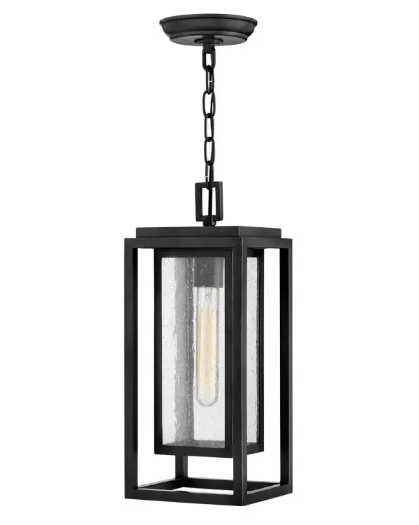 The Republic LED Hanging Lantern combines farmhouse charm with coastal durability. Its double-frame composite construction resists rust and fading, making it ideal for exposed outdoor areas. Energy-efficient LED and dimmable functionality add modern convenience.