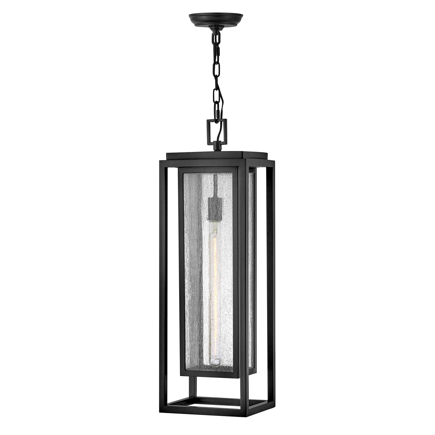 Republic LED Hanging Lantern in Black