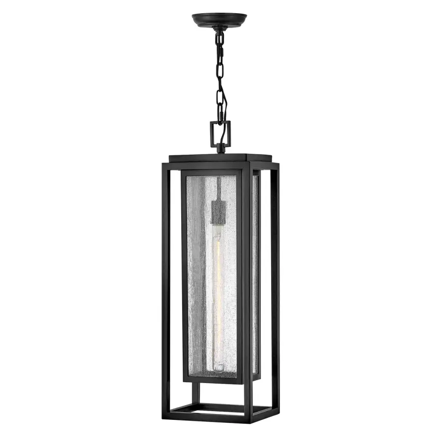 Republic LED Hanging Lantern in Black