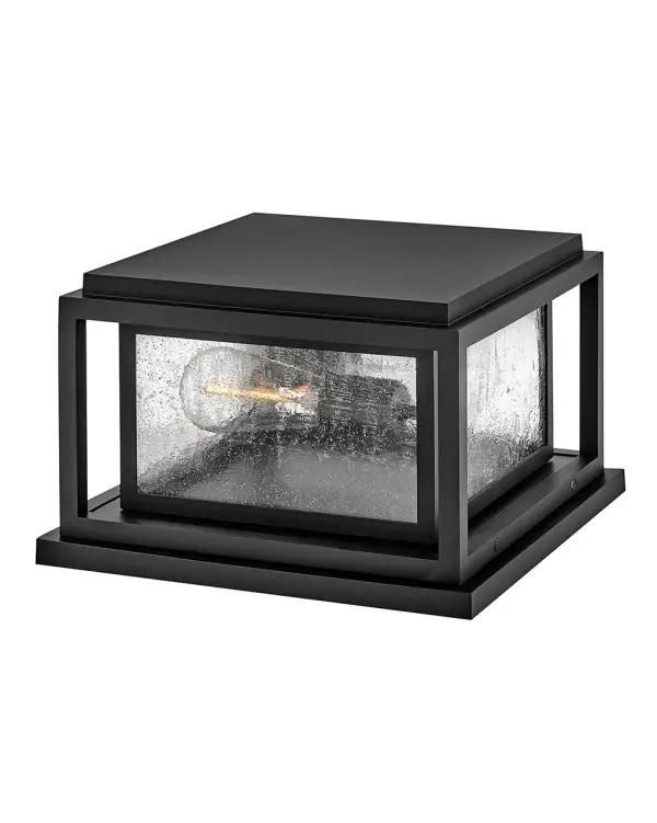 The Republic LED Pier Mount combines striking double frame construction with weather-resistant composite materials and anti-fading treatment. Perfect for coastal or country settings, it features clear seedy glass and energy-efficient LED technology with wet location rating.