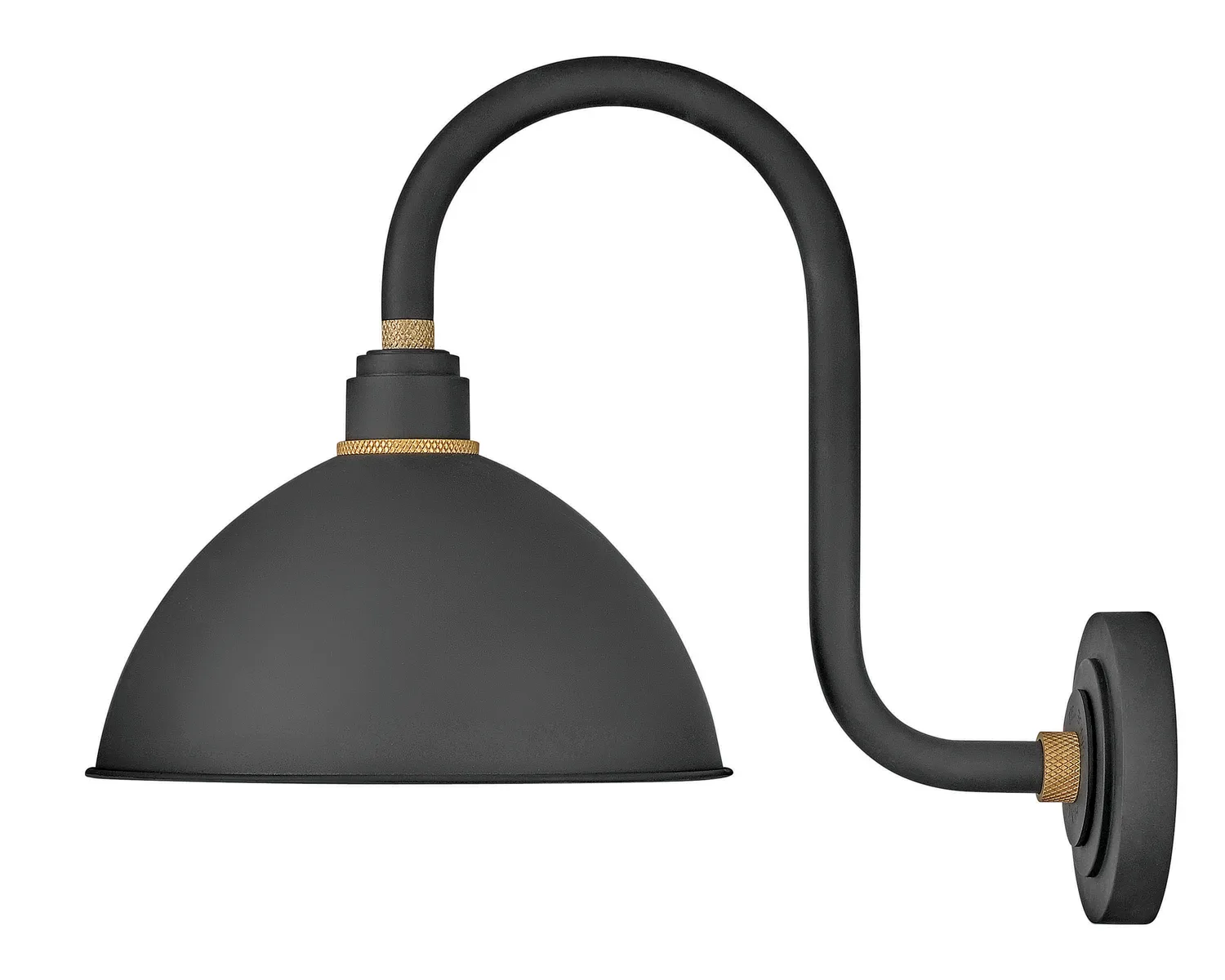 Foundry Dome LED Barn Light in Textured Black